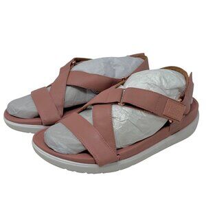 Fitflop Womens‎ Loosh Dusty Rose Pink Mauve Strappy Leather Sandals US 10